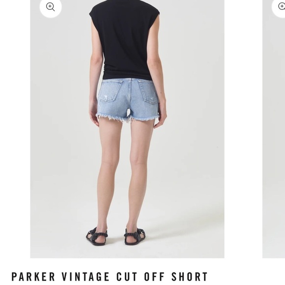 AGOLDE Jean Short PARKER VINTAGE CUT OFF High Rise Raw Hem Sz 27 - Picture 13 of 14